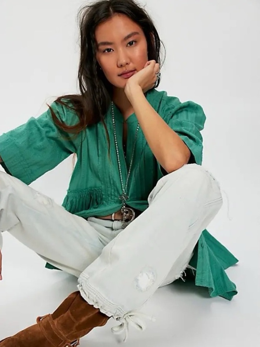 NWT- Free People - We The Free Willow Button Down